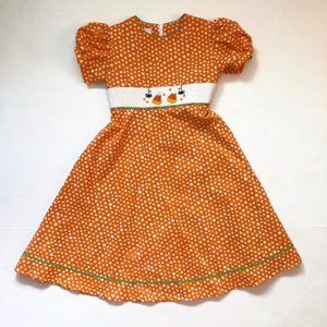 Smocked Halloween Dress 5 EUC